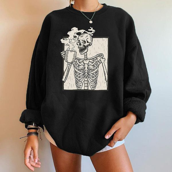 womens hoodies sweatshirts drinking tea skull skeleton funny women sweatshirts pullovers long sleeve y2k sweatshirts clothes winter moletom, Black
womens hoodies sweatshirts drinking tea skull skeleton funny women sweatshirts pullovers long sleeve y2k sweatshirts clothes winter moletom, Black
