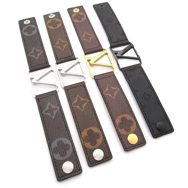 designer jewelry wide black leather bracelets men charm bracelet for women hand strap brown flower pattern 4 colors logo stamp pri282w, Golden;silver
designer jewelry wide black leather bracelets men charm bracelet for women hand strap brown flower pattern 4 colors logo stamp pri282w, Golden;silver