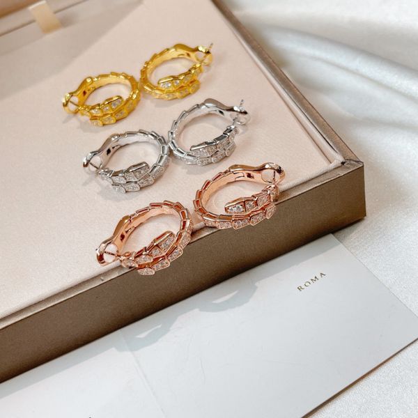 23snake earrings for woman design brand charm studs quality 18k gold letter classic party jewelry with gift box, Golden
23snake earrings for woman design brand charm studs quality 18k gold letter classic party jewelry with gift box, Golden