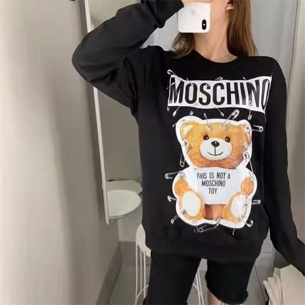 women's sweater warm soft comfortable autumn and winter bear pullover european and american designer long-sleeved crew neck embroidered, White;black
women's sweater warm soft comfortable autumn and winter bear pullover european and american designer long-sleeved crew neck embroidered, White;black
