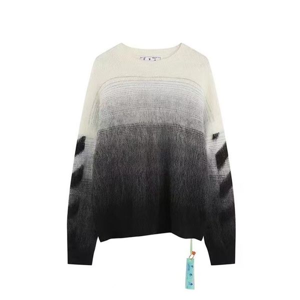designer sweater for men and women arrow gradient mohair jacquard sweater female couple soft glutinous knitted sweater men high-quality, White;black
designer sweater for men and women arrow gradient mohair jacquard sweater female couple soft glutinous knitted sweater men high-quality, White;black