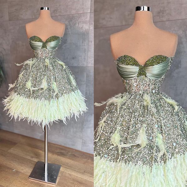 luxury short prom dresses sleeveless v neck straps appliques shiny sequins beaded floor length celebrity formal feather train evening dresse, Black
luxury short prom dresses sleeveless v neck straps appliques shiny sequins beaded floor length celebrity formal feather train evening dresse, Black