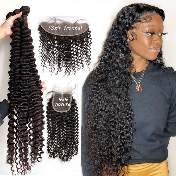 hair pieces 28 30 inch curly brazilian weave bundles with lace frontal deep wave raw virgin human bundle clre water 230114, Black;brown
hair pieces 28 30 inch curly brazilian weave bundles with lace frontal deep wave raw virgin human bundle clre water 230114, Black;brown