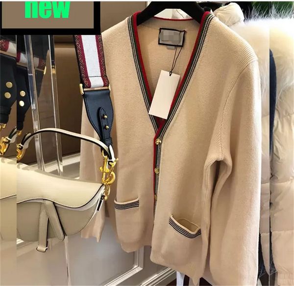 women sweater knit designer knitted cardigans letter fashion sweaters v-neck long-sleeved cardigan casual jacket knitwear shirts autumn nove, White;black
women sweater knit designer knitted cardigans letter fashion sweaters v-neck long-sleeved cardigan casual jacket knitwear shirts autumn nove, White;black
