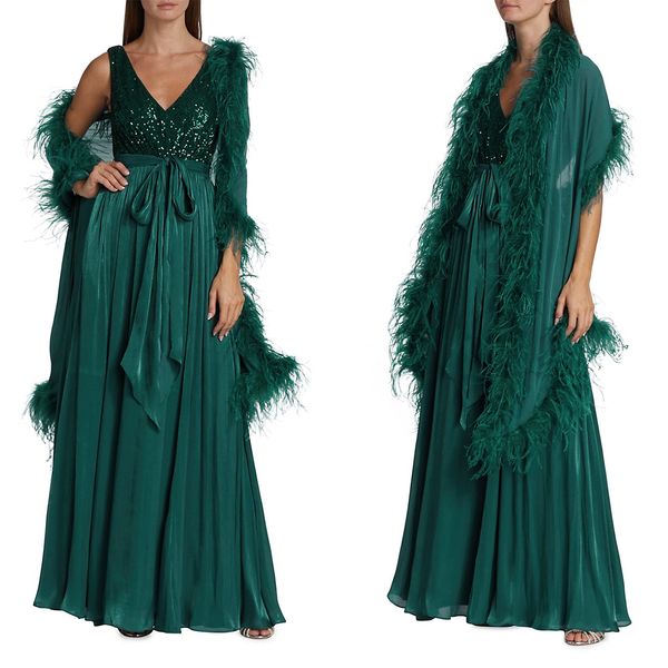 2 pieces elegant prom dresses a-line v-neck sleeveless tulle sequins shawl with feather backless floor length zipper custom made evening dre, Black
2 pieces elegant prom dresses a-line v-neck sleeveless tulle sequins shawl with feather backless floor length zipper custom made evening dre, Black
