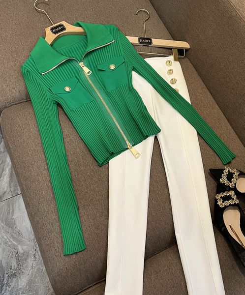 t1107 women's jackets the latest autumn double head zipper design slim green lapel ice silk knit cardigan small outfitoftheday coat, Black;brown
t1107 women's jackets the latest autumn double head zipper design slim green lapel ice silk knit cardigan small outfitoftheday coat, Black;brown