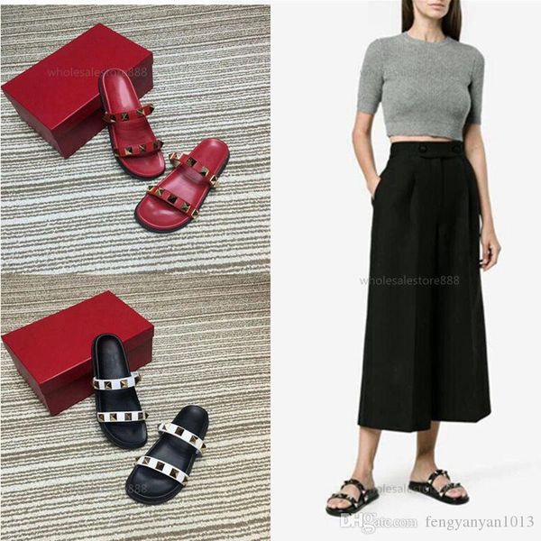 ladies summer fashion rivet valentinolies early spring new slippers leather slippers classic shoes progettista wom lusso es qta, Black
ladies summer fashion rivet valentinolies early spring new slippers leather slippers classic shoes progettista wom lusso es qta, Black