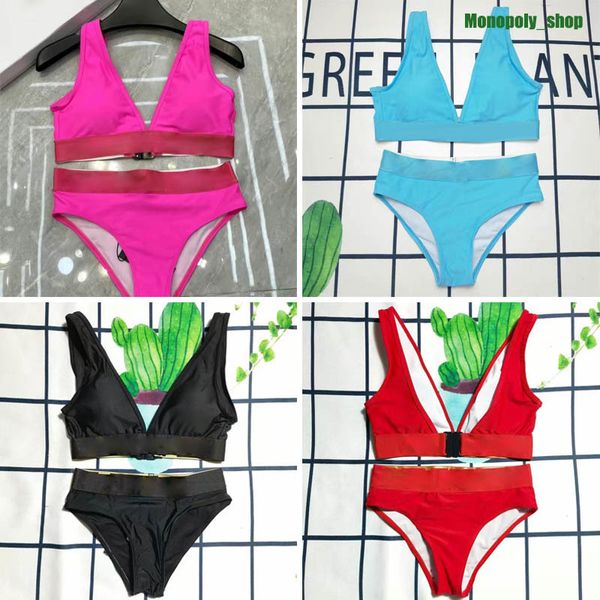 women bikinis intimates fashion swimwear with badge designer womens ladys beach swimsuits solid color 4 styles, White
women bikinis intimates fashion swimwear with badge designer womens ladys beach swimsuits solid color 4 styles, White