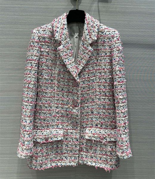 wool & blends european and american women's clothes 2023 spring new long-sleeved suit collar single breasted pink fashion tweed coat, Black
wool & blends european and american women's clothes 2023 spring new long-sleeved suit collar single breasted pink fashion tweed coat, Black