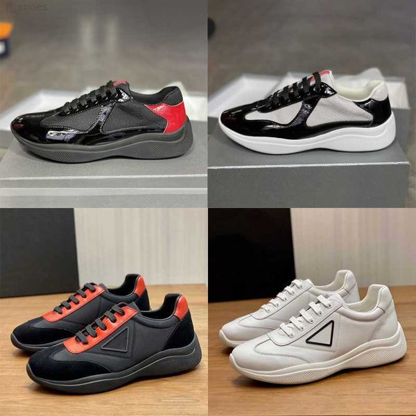 2023 new america's cup bike fabric sneakers patent leather flat trainers rubber trim designer sneakers mesh lace-up nylon casual shoes, Black
2023 new america's cup bike fabric sneakers patent leather flat trainers rubber trim designer sneakers mesh lace-up nylon casual shoes, Black