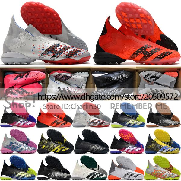 send with bag quality football boots predator freak laceless ic tf knit socks soccer cleats indoor turf soft leather high ankle mens pogba f, Black
send with bag quality football boots predator freak laceless ic tf knit socks soccer cleats indoor turf soft leather high ankle mens pogba f, Black