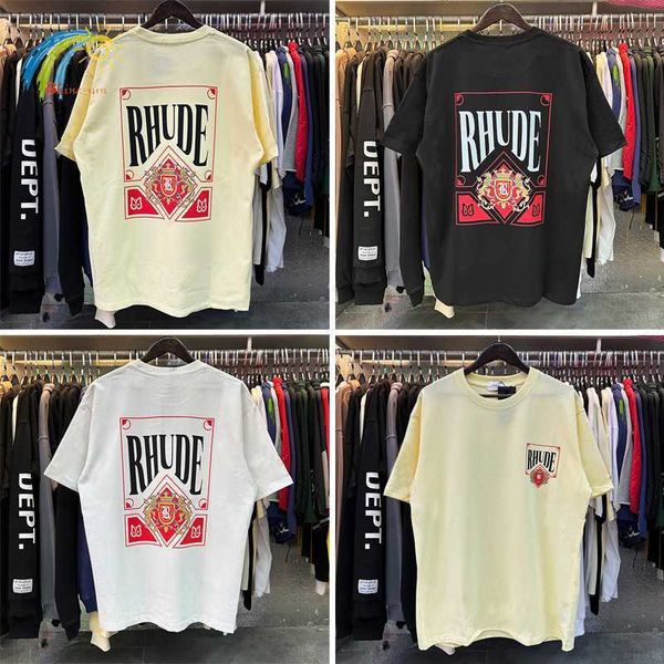 arrived rhude t shirt men women black white apricot classic fashion loose casual short sleeve red card print rhude tees, White;black
arrived rhude t shirt men women black white apricot classic fashion loose casual short sleeve red card print rhude tees, White;black