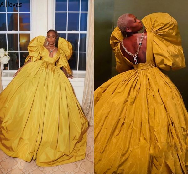 exatragerated puff sleeves yellow prom dresses deep v neck fluffy evening ball gowns for african girls backless women formal occasion party, Black
exatragerated puff sleeves yellow prom dresses deep v neck fluffy evening ball gowns for african girls backless women formal occasion party, Black