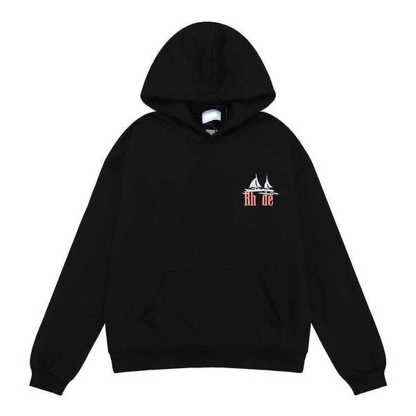 fashion brand designer hoodies rhxde sailboat print loose casual men's and women's pulllover sweatshirt, Black
fashion brand designer hoodies rhxde sailboat print loose casual men's and women's pulllover sweatshirt, Black