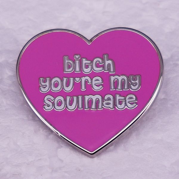 bitch you are my soul mate brooch excitement american drama lines pink love badge good friend gift, Blue
bitch you are my soul mate brooch excitement american drama lines pink love badge good friend gift, Blue