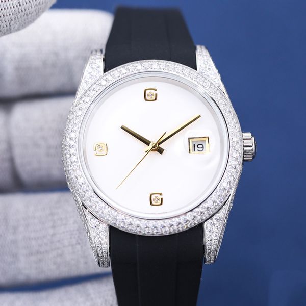 diamond watch men watch 41mm automatic mechanical wristwatches business wristwatch montre de luxe watches for men, Slivery;brown
diamond watch men watch 41mm automatic mechanical wristwatches business wristwatch montre de luxe watches for men, Slivery;brown