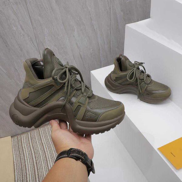 2023 luxury designer casual shoes brown green lace up archlight runway tweed leather trainers sneakers with box, Black
2023 luxury designer casual shoes brown green lace up archlight runway tweed leather trainers sneakers with box, Black