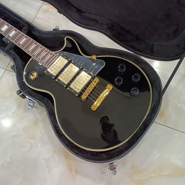 custom shope lp black electric guitar gold hardware 3 humbucker pickups limited time sale
custom shope lp black electric guitar gold hardware 3 humbucker pickups limited time sale