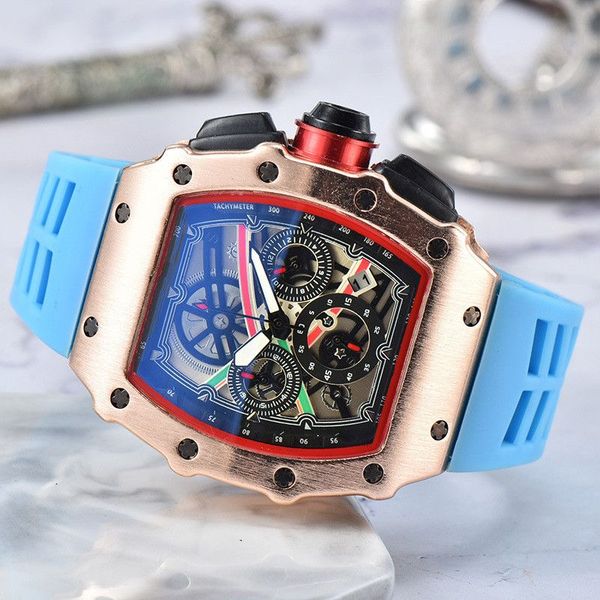 the latest rm6 pin automatic date watch limited edition mens watch brand luxury full function quartz watch silicone strap, Slivery;brown
the latest rm6 pin automatic date watch limited edition mens watch brand luxury full function quartz watch silicone strap, Slivery;brown