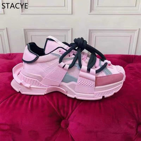 2023 mixed-material space sneakers spring autumn flat platform daddy luxury women mixed color thick sole patchwork lace up designer, Black
2023 mixed-material space sneakers spring autumn flat platform daddy luxury women mixed color thick sole patchwork lace up designer, Black