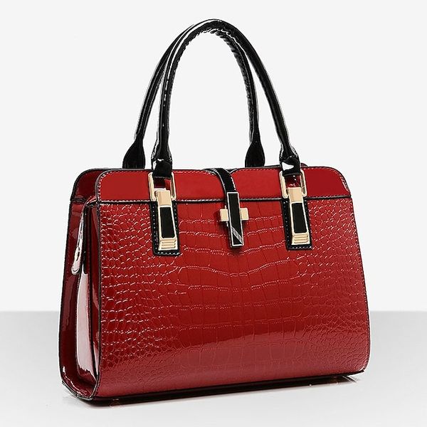 women's shoulder bags designers luxurys handbag satchel handle bag patent leather pu leather office office & career solid color crocodi
women's shoulder bags designers luxurys handbag satchel handle bag patent leather pu leather office office & career solid color crocodi