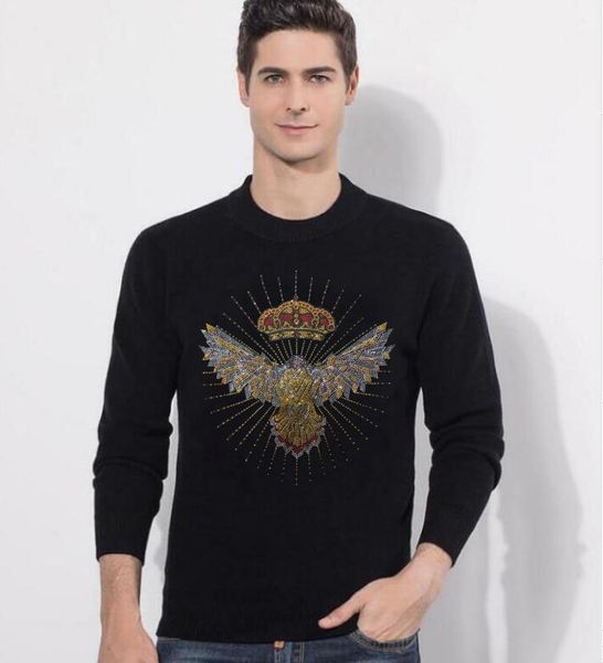 new borunke men's pullover sweater long sleeve casual rhinestones new winter hip hop pullover sports top, White;black
new borunke men's pullover sweater long sleeve casual rhinestones new winter hip hop pullover sports top, White;black