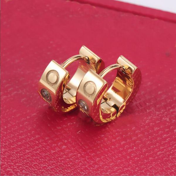french luxury designer love screw titanium steel stud earring for woman exquisite simple fashion c diamond gold studs lady earrings jewelry, Golden;silver
french luxury designer love screw titanium steel stud earring for woman exquisite simple fashion c diamond gold studs lady earrings jewelry, Golden;silver