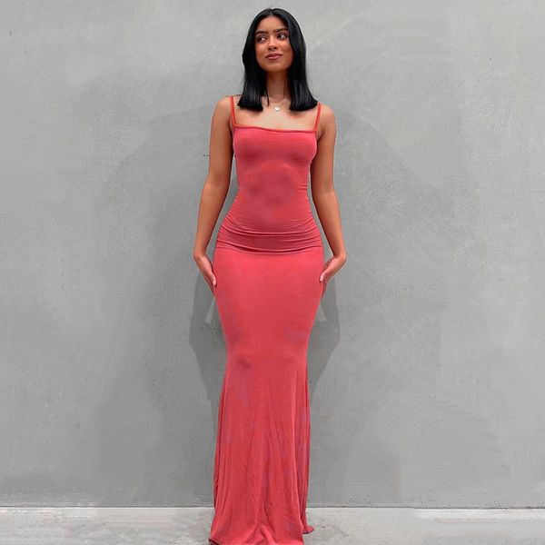 casual dresses 2023 summer spaghetti strap black skims long dress women sleeveless solid skinny bodycon trumpet maxi vestidos 0m98, Black;gray
casual dresses 2023 summer spaghetti strap black skims long dress women sleeveless solid skinny bodycon trumpet maxi vestidos 0m98, Black;gray