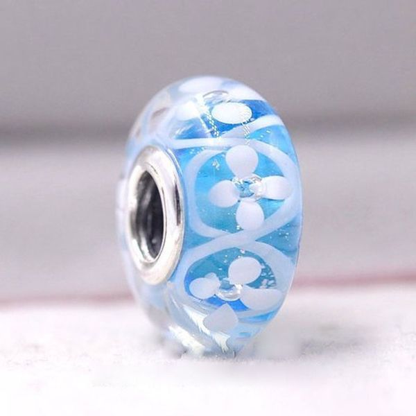 2pcs 925 sterling silver blue field of flowers murano glass beads fit pandora charm jewelry bracelets & necklaces, Crystal
2pcs 925 sterling silver blue field of flowers murano glass beads fit pandora charm jewelry bracelets & necklaces, Crystal