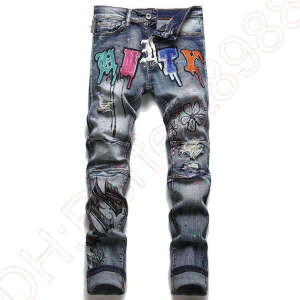 new jeans chino pants pant men's trousers stretch close-fitting slacks washed straight skinny embroidery patchwork ripped mens trend br, Blue
new jeans chino pants pant men's trousers stretch close-fitting slacks washed straight skinny embroidery patchwork ripped mens trend br, Blue