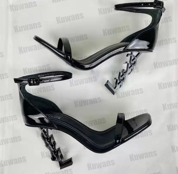 opyum pumps high heel sandals women luxury designer metal letters open toe stiletto patent leather summer beach party wedding, Black
opyum pumps high heel sandals women luxury designer metal letters open toe stiletto patent leather summer beach party wedding, Black
