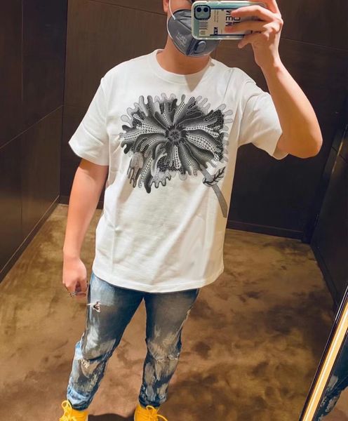 23ss men's short-sleeved organic cotton printed t-shirt designer women's shirt fashion letter casual, White;black
23ss men's short-sleeved organic cotton printed t-shirt designer women's shirt fashion letter casual, White;black