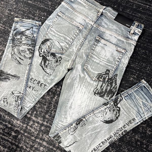2023 new wonderful mens distressed ripped skinny designer jeans ~ us size 30-38 jeans ~ slim motorcycle moto biker causal denim pants hip ho, Blue
2023 new wonderful mens distressed ripped skinny designer jeans ~ us size 30-38 jeans ~ slim motorcycle moto biker causal denim pants hip ho, Blue