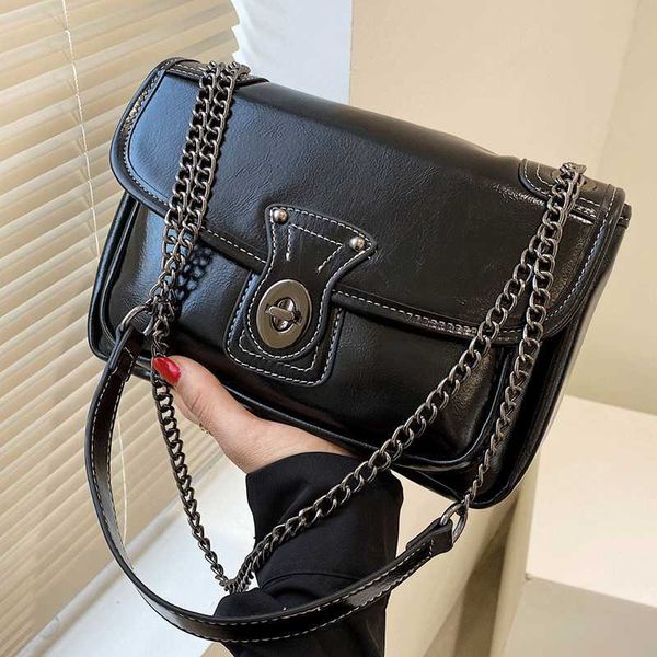 shoulder bags women messenger leather black crossbody bag for vintage handbags designer chains sac 2023 230116
shoulder bags women messenger leather black crossbody bag for vintage handbags designer chains sac 2023 230116