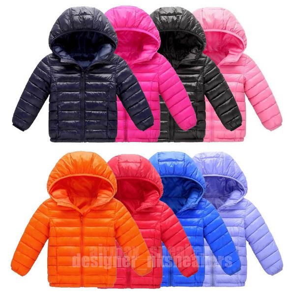 winter light children's hooded down jacket kids clothing boy girl solid color warm 90% white duck down jacket 1-14 years autumn, Blue;gray
