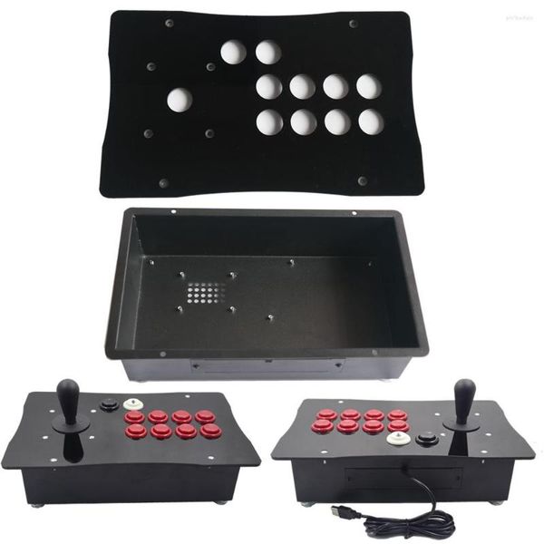 Image of Game Controllers DIY Happ Competition Arcade Fight Stick Joystick Metal Case And Acrylic Panel Big Size