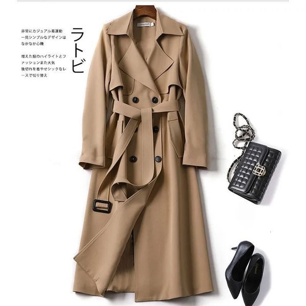 womens trench coats fashion windbreaker womens spring autumn fat sister mm british style long coat belt trench coat khaki female 230114, Tan;black
womens trench coats fashion windbreaker womens spring autumn fat sister mm british style long coat belt trench coat khaki female 230114, Tan;black