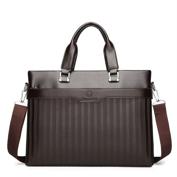 men's new pu stripe business wind soft wear-resistant leather shoulder bag black & brown 280t
men's new pu stripe business wind soft wear-resistant leather shoulder bag black & brown 280t