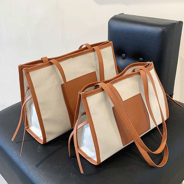shoulder bags female handbags women designer color contrast casual tote ladies large capacity travel bag for girls sac new 230116
shoulder bags female handbags women designer color contrast casual tote ladies large capacity travel bag for girls sac new 230116