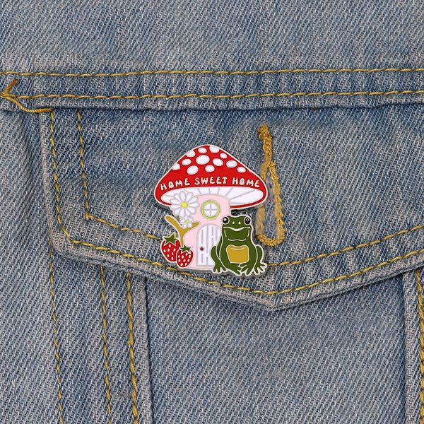 mushroom froggy enamel pin custom frog house brooches lapel badge fun cute animal jewelry gift for kids friends, Blue
mushroom froggy enamel pin custom frog house brooches lapel badge fun cute animal jewelry gift for kids friends, Blue