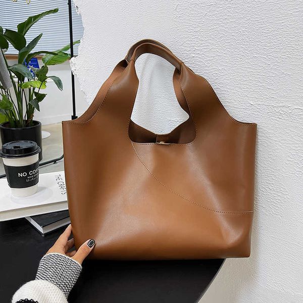 shoulder bags vintage casual tote ladies large handbags designer women bag set solid color travel female brown sac a main 230116
shoulder bags vintage casual tote ladies large handbags designer women bag set solid color travel female brown sac a main 230116