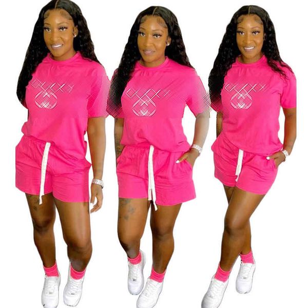 summer women's tracksuits sports suit jogging luxury pink short-sleeved shorts printed casual two-piece suit q6014, Gray
summer women's tracksuits sports suit jogging luxury pink short-sleeved shorts printed casual two-piece suit q6014, Gray
