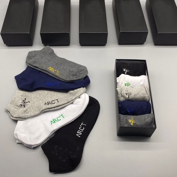 five pieces men's women's designer acrt branded socks luxury sports with box breathable vintage active casual stockings, Black
five pieces men's women's designer acrt branded socks luxury sports with box breathable vintage active casual stockings, Black