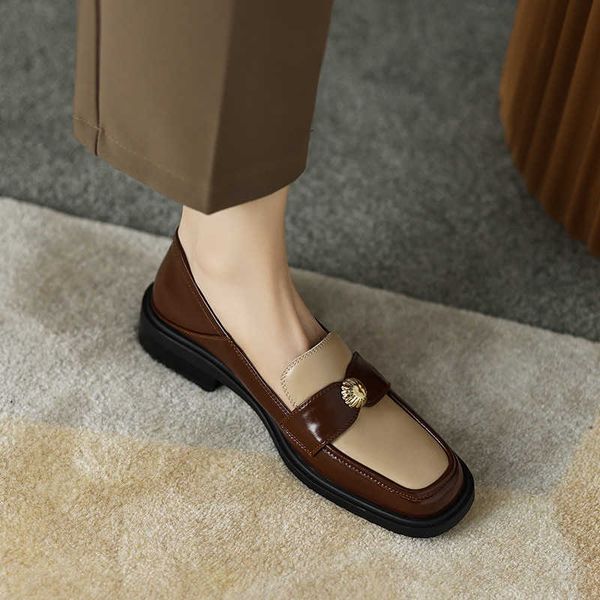 dress shoes english style small leather shoes with thick heel square head brown flat bottom and one foot on lefu shoes women's fashion, Black
dress shoes english style small leather shoes with thick heel square head brown flat bottom and one foot on lefu shoes women's fashion, Black