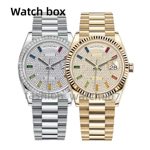 luxury full diamond women's watch automatic mechanical watch 36mm diamond ring sapphire face rainbow square diamond ding stainless stee, Slivery;golden
luxury full diamond women's watch automatic mechanical watch 36mm diamond ring sapphire face rainbow square diamond ding stainless stee, Slivery;golden