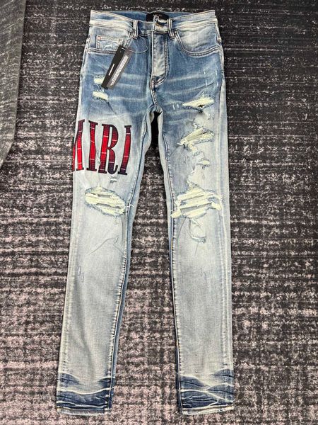 2023 great mens distressed ripped skinny red letter jeans ~ us size 29-40 jeans ~ slim motorcycle moto biker causal denim pants hip hop jean, Blue
2023 great mens distressed ripped skinny red letter jeans ~ us size 29-40 jeans ~ slim motorcycle moto biker causal denim pants hip hop jean, Blue