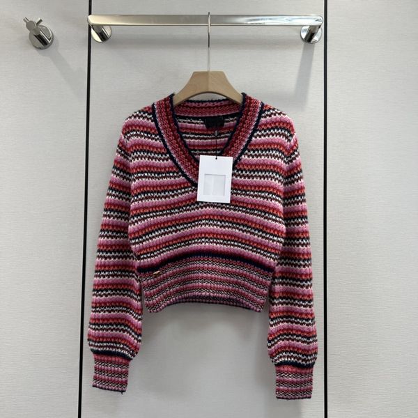 2022 autumn/winter/autumn/winter new stripe contrast v-neck lantern sleeve wool t-shirt, White;black
2022 autumn/winter/autumn/winter new stripe contrast v-neck lantern sleeve wool t-shirt, White;black