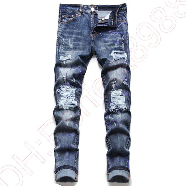 new jeans chino pants pant men's trousers stretch close-fitting slacks washed straight skinny embroidery patchwork ripped mens trend br, Blue
new jeans chino pants pant men's trousers stretch close-fitting slacks washed straight skinny embroidery patchwork ripped mens trend br, Blue