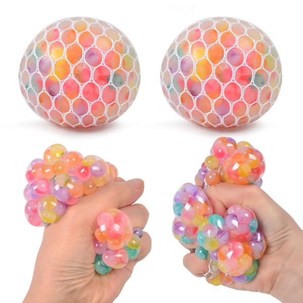 6.0cm squishy ball fidget toy rainbow water beads mesh squish grape ball anti stress squeeze balls stress relief decompression toys anxiety
6.0cm squishy ball fidget toy rainbow water beads mesh squish grape ball anti stress squeeze balls stress relief decompression toys anxiety
