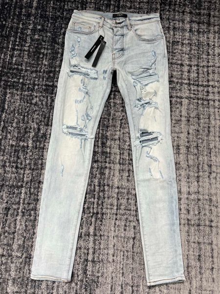 2023 new great mens distressed ripped skinny designer jeans ~ us size 30-36 jeans ~ slim motorcycle moto biker causal denim pants hip hop je, Blue
2023 new great mens distressed ripped skinny designer jeans ~ us size 30-36 jeans ~ slim motorcycle moto biker causal denim pants hip hop je, Blue